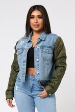 Load image into Gallery viewer, Quilted Denim Jacket
