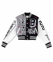 Load image into Gallery viewer, Bright Future Varsity Jacket (Crop)
