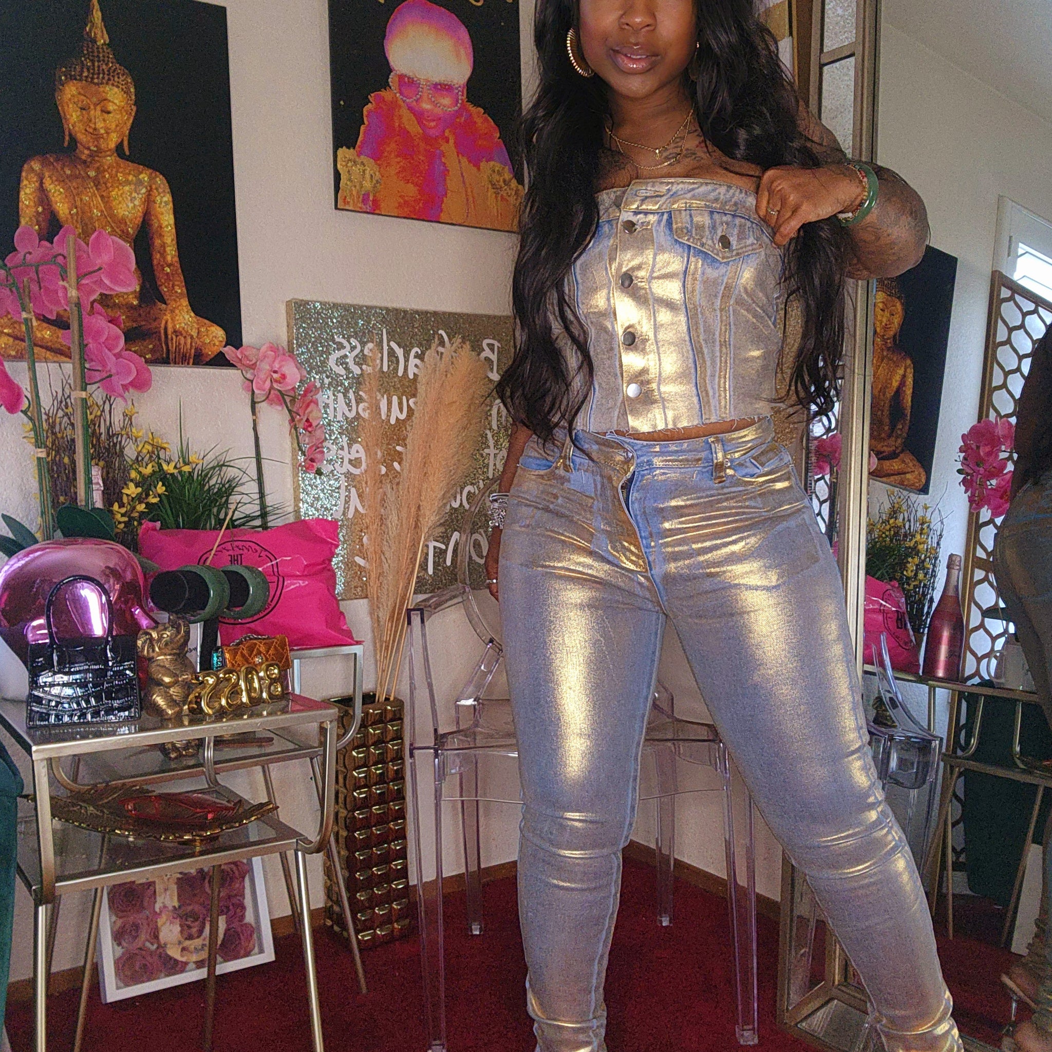 Paint The Town Corset (Gold)