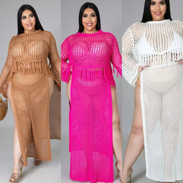 Knitted Baby Cover-Up Set (Multiple Color Options)