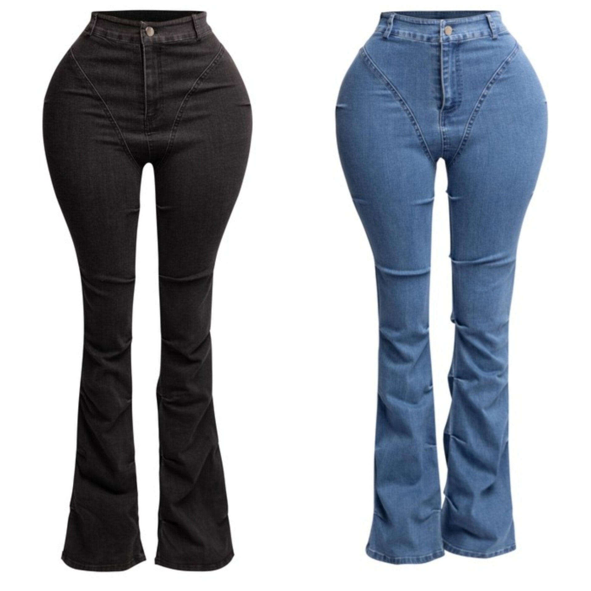 Belle Bottom Jeans (Multiple Color Options Available)