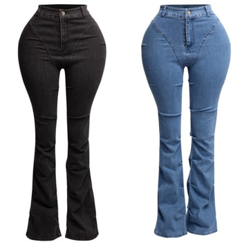 Belle Bottom Jeans (Multiple Color Options Available)