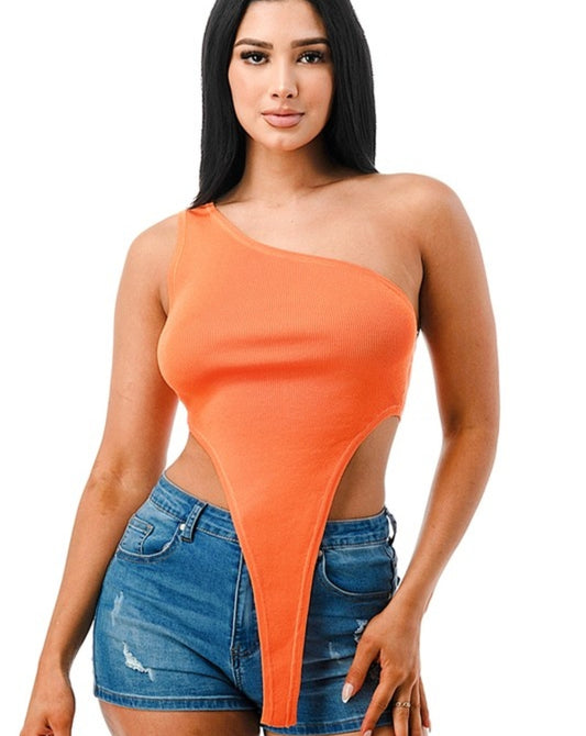 One Shoulder Crop Top (Multiple Color Options)