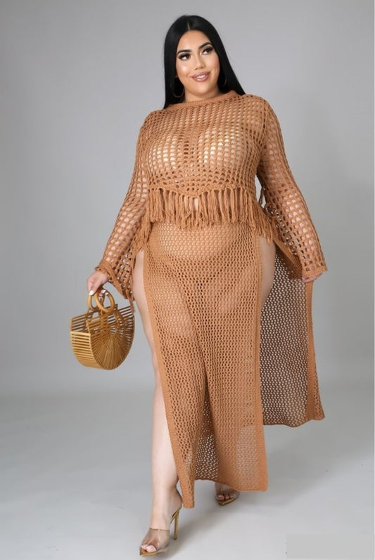 Knitted Baby Cover-Up Set (Multiple Color Options)