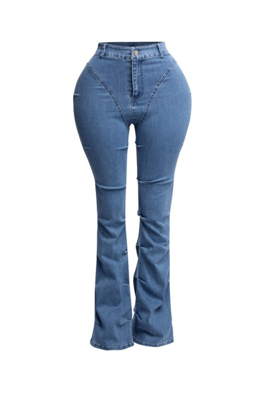 Belle Bottom Jeans (Multiple Color Options Available)