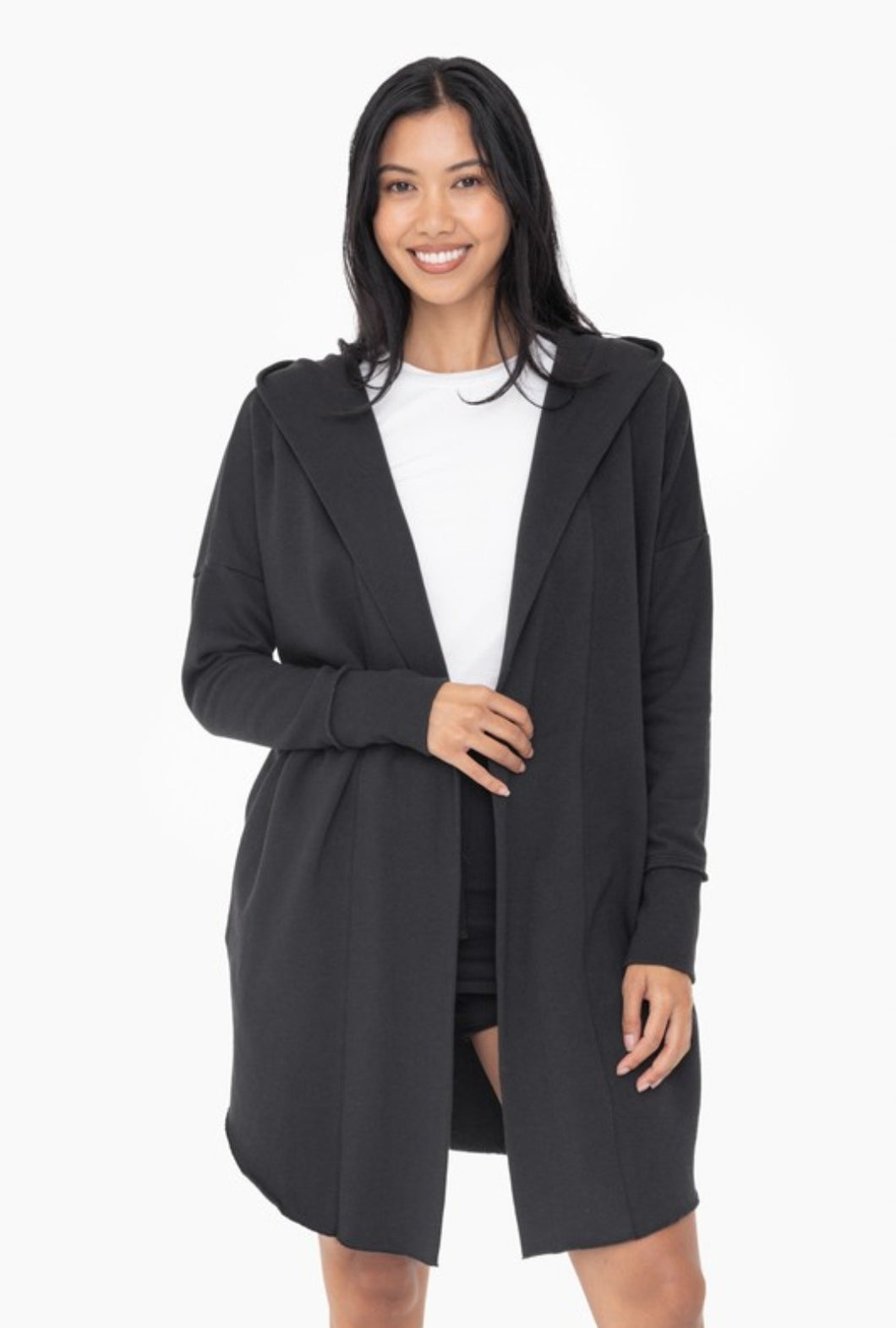 Hoodie Cardigan (Black)