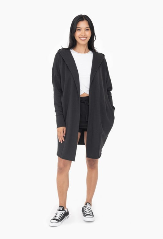 Hoodie Cardigan (Black)