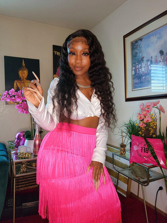 "Bae" White Satin Top