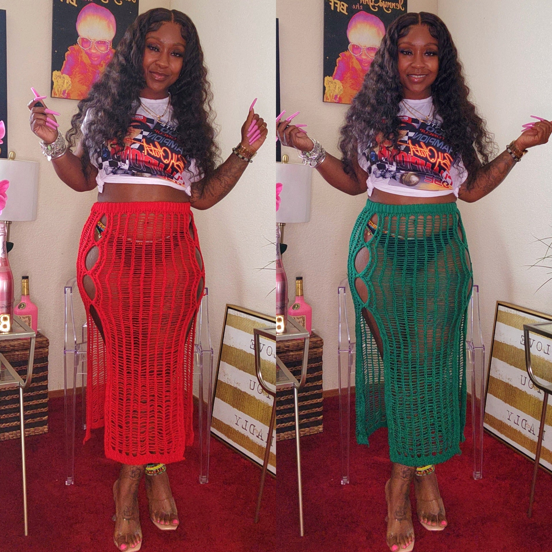 knitted Shawty Skirts (Multiple Color Options)