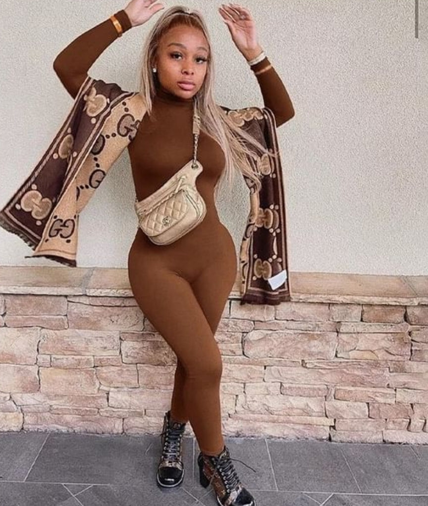 Turtle Neck Jumpsuit (Comes In Multiple Colors)