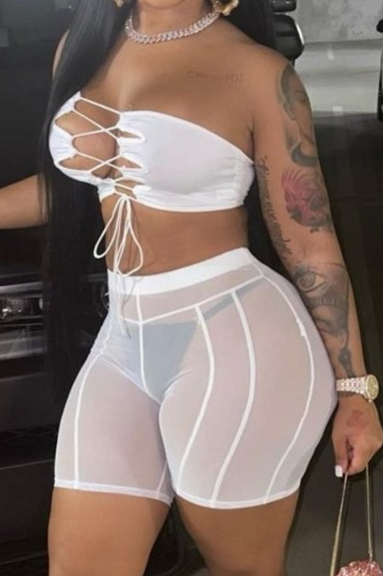 High Waist Mesh Shorts (Multiple Colors Options)