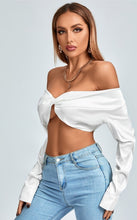Load image into Gallery viewer, &quot;Bae&quot; White Satin Top
